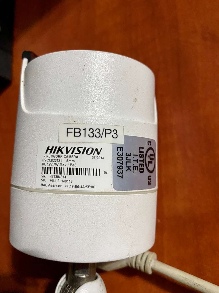Hikvision DS-2CD2012-I(6mm) 1280 X 960 Network Surveillance Camera, 1.3 MP 6mm