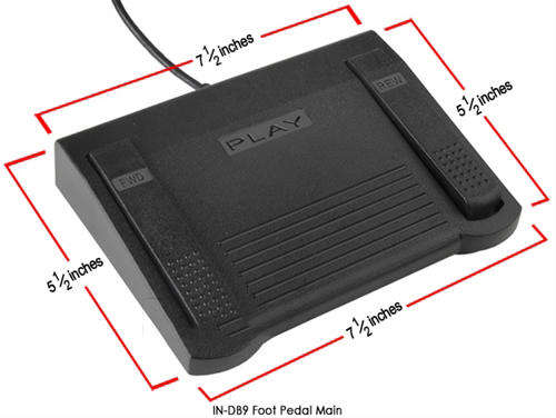DB9 Serial Transcription Foot Pedal