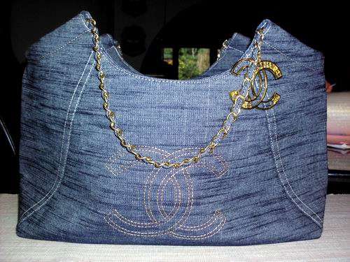 Channel Replica Denim Handbag