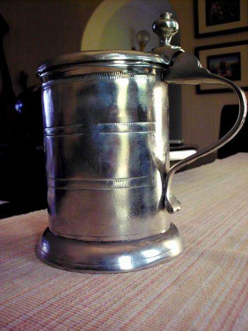 STUNNING ASHVOLL BRUG ANTIQUE BEER MUG WITH LID