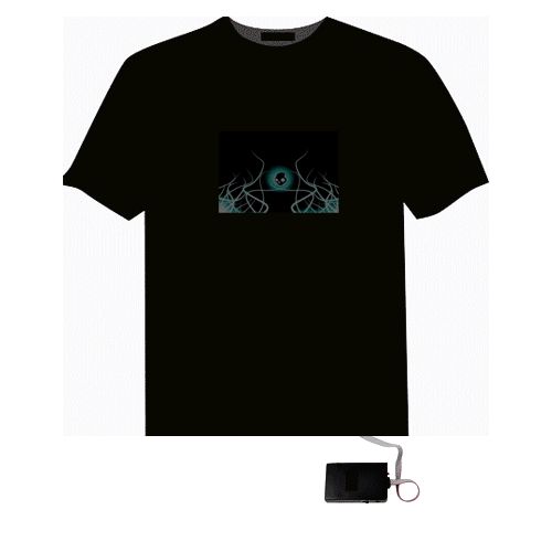 L@@K * Sound Activated Alien LED Light ELT-Shirt *
