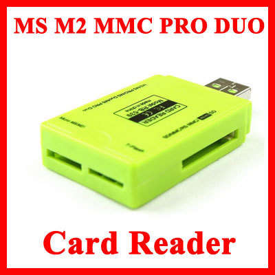 USB MS M2 MMC MEMORY PRO DUO MINI SD CARD READER