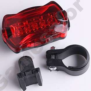** L@@K ** 5 LED 6 Mode Bicycle Warning Tail Lamp !! **