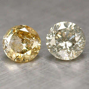 NATURAL 0.16 CT Round Cut  Fancy & White Diamond Africa