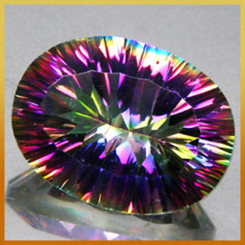 9.30Ct.AAA Natural Mystic Quartz Concave Cut