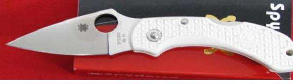 Spyderco Dragonfly Folding Pocket Knife - Limited edition White Zytel Handle
