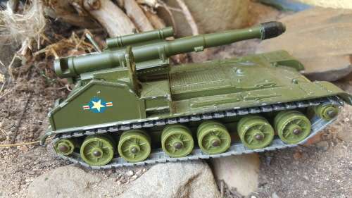 DIE CAST DINKY 155 MM MOBILE GUN-MADE IN ENGLAND