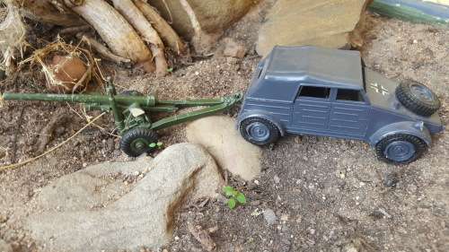 DIE CAST MECCANO DINKY VOLKSWAGEN KDF-TOWING DINKY MECCANO 5.5 MM MEDIUM GUN