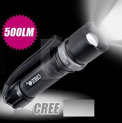 Police 500 Lumen CREE Torch - Re-Chargeable Torch