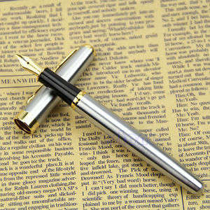 BAOER 388 Silver Exquisite Stainless MEDIUM Nib Fountain Pen