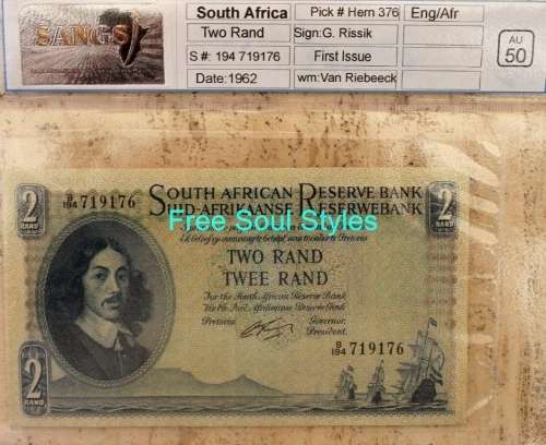 1962 G Rissik 1st Issue R2 SANGS Graded AU 50