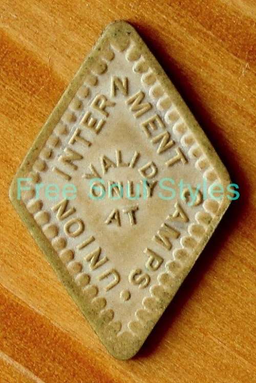 Rare Union Internment Camp 3 Pence Token - Hern's #606g