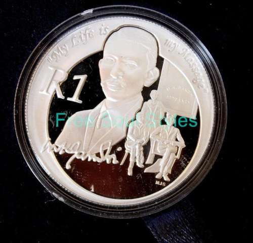 2008 Young Gandhi Silver R1 in SA Mint Box