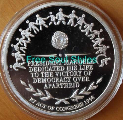 Silver Color 1998 By Act of Congress Mandela Medallion