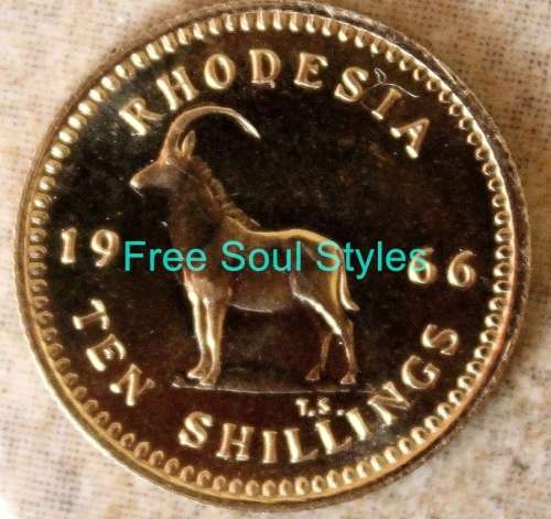 Rare 1966 Rhodesia Gold 10 Shillings