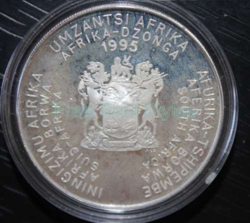 1995 Rugby World Cup Silver R2 Crown in SA Mint Box