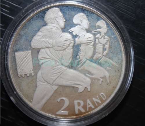 1995 Rugby World Cup Silver R2 Crown in SA Mint Box