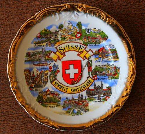 Rare Alberto Mobaco Swiss Souvenir Plate