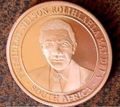 Nelson Mandela 1998 By Act of Congress Bronze Clad Medallion FOR MGvdMerwe ONLY!!