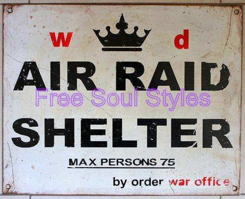 AMAZING World War 2 Bomb Shelter Sign