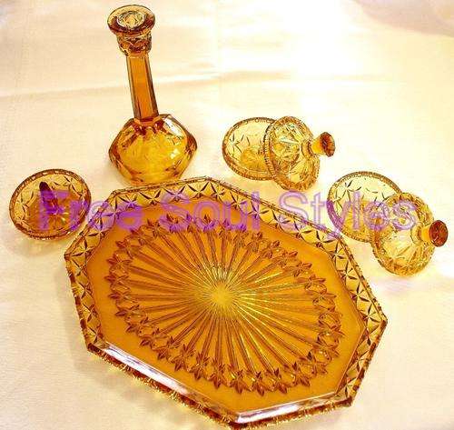 or Chris Johnston ONLY!! Set of 5 Imported Art Deco Dressing Set for Chris Johnston ONLY!!