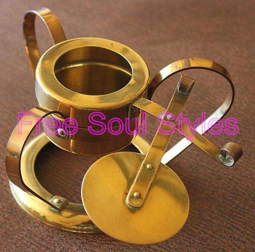 Antique Brass Burner Made in Portugal