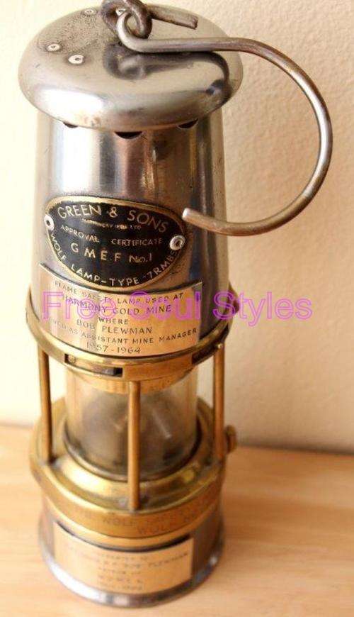 Green & Sons Wolf Lamp Type 7 Used at Harmony Gold Mines