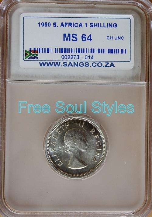 1960 1 Shilling SANGS Graded MS 64