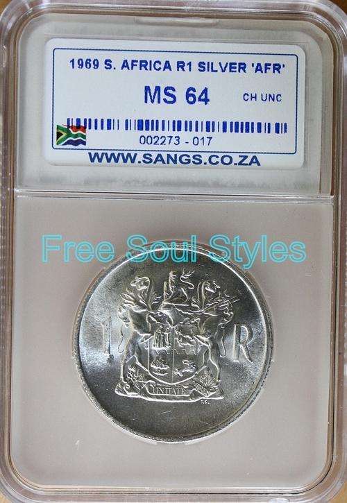1969 Silver R1 Afrikaans SANGS Graded MS 64