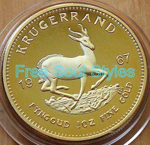 1967 1oz 24ct Gold Plated Kruger Rand Replica
