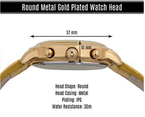 Krug Baumen Ladies Principle Diamond Gold, Champagne Mother of Pearl Dial, Tan Watch 150574DL