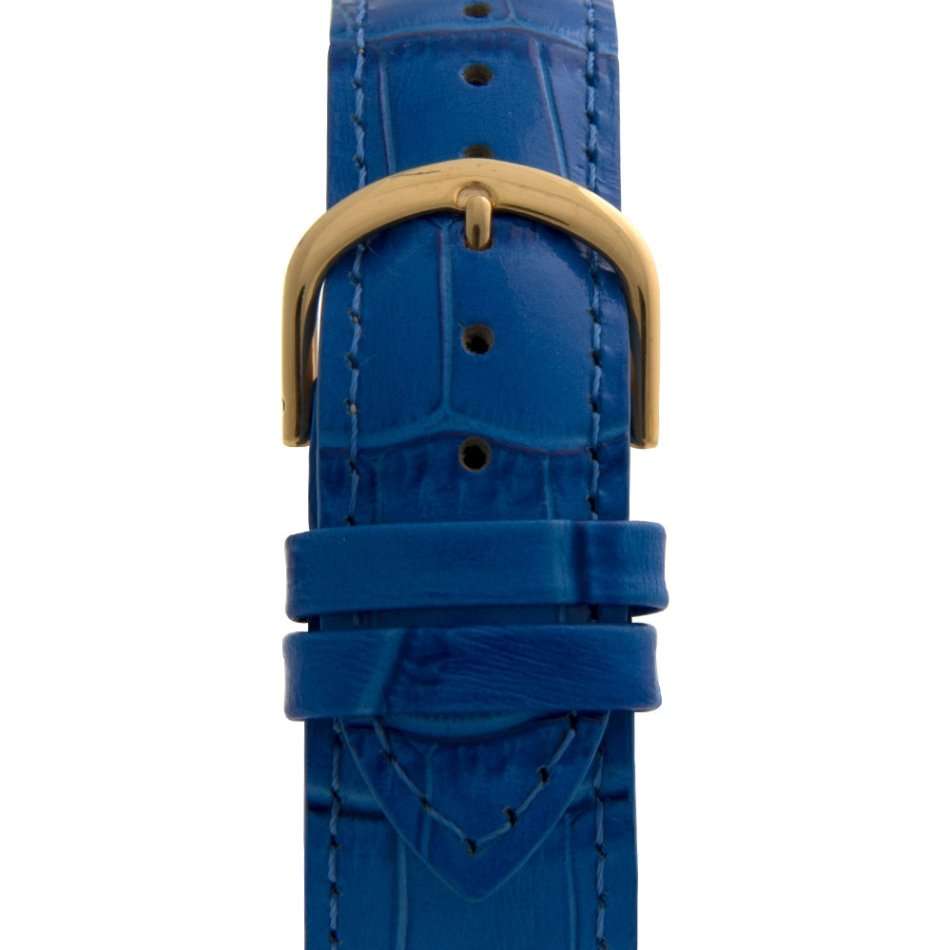 Brand new!!! Krug Baumen LADIES Principle CHRONO Gold 8X Genuine Diamond Blue Leather Watch RRP £790