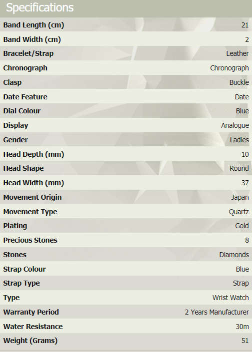 R1 AuctionRetail: R13,458.00 Krug Baumen MEN CHRONO Gold 8X REAL Diamond Croc Leather Watch RRP £790