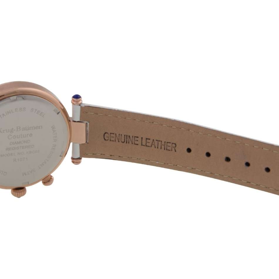 Brand new!! Krug Baumen UNISEX Couture Chrono White MOP Diamond Rose Gold Watch RRP £650