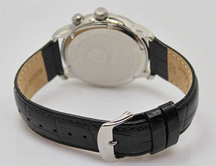 RETAIL R7,078.00 Edward East Stainless Steel WORLDTIMER Mens Black Leather Watch