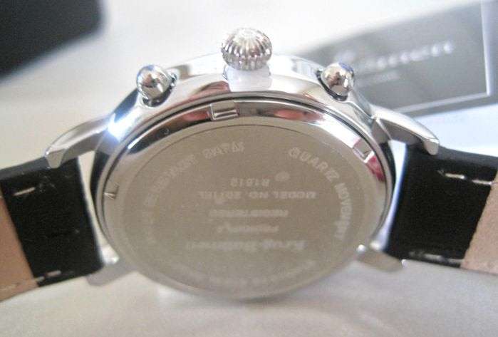 NEW Krug Baumen Ladies Principle Classic Black Leather Strap Steel Watch £490