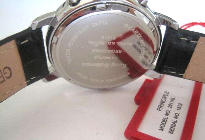 NEW Krug Baumen Ladies Principle Classic Black Leather Strap Steel Watch £490