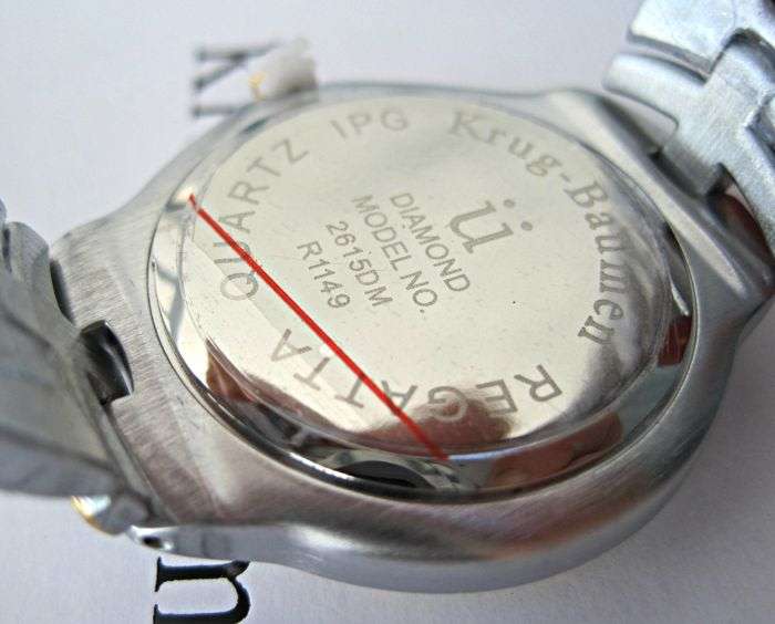 NEW RRP £605 Krug Baumen MEN Regatta 4X Genuine Diamond Blue Dial Two Tone Watch