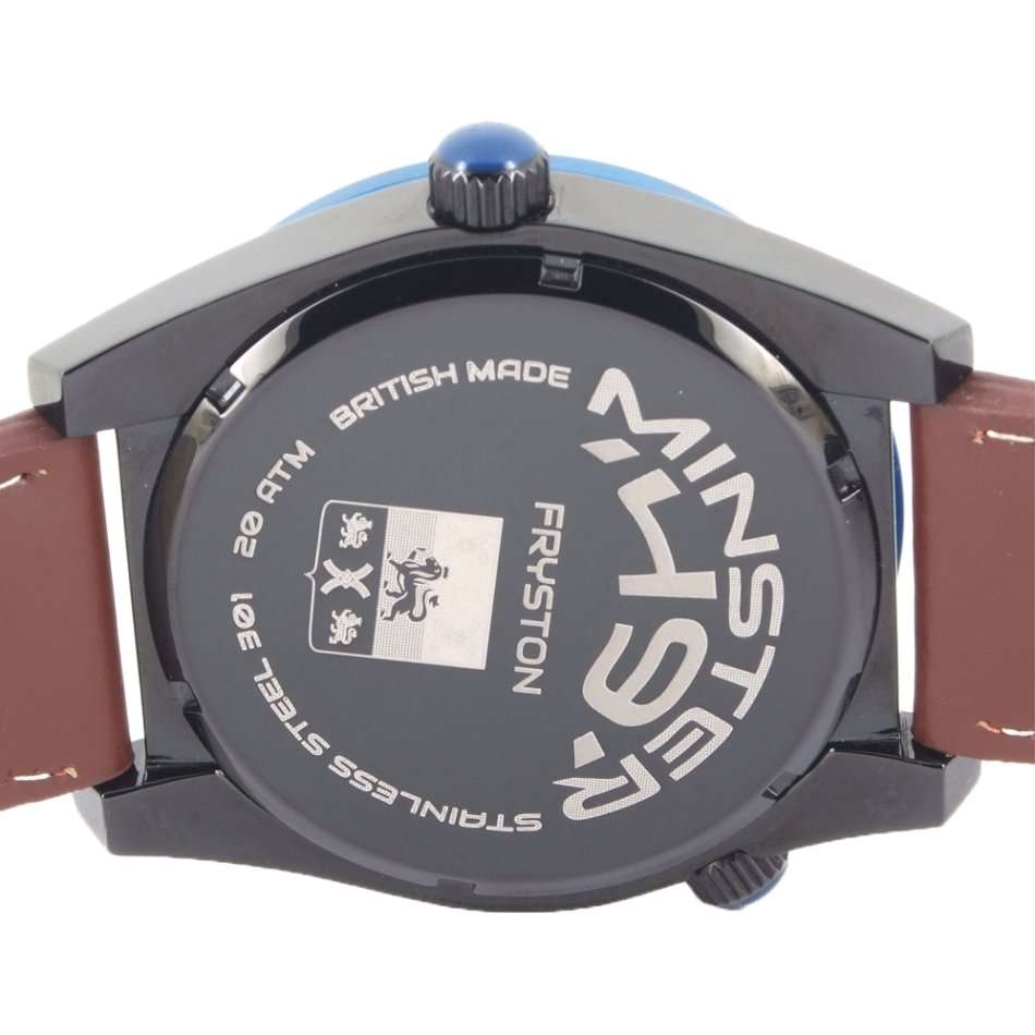 Minster 1949 BRITSH MADE Mens Fryston Brown Leather Strap Watch