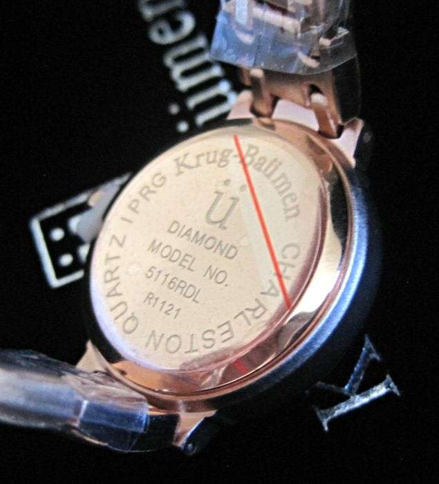 NEW RRP £585 Krug Baumen Ladies Charleston 4 Diamond White Dial Rose Gold Watch