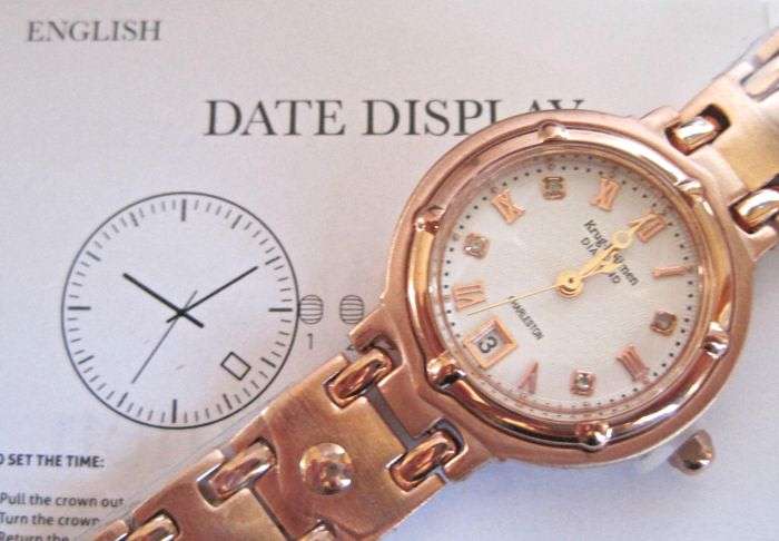 NEW RRP £585 Krug Baumen Ladies Charleston 4 Diamond White Dial Rose Gold Watch