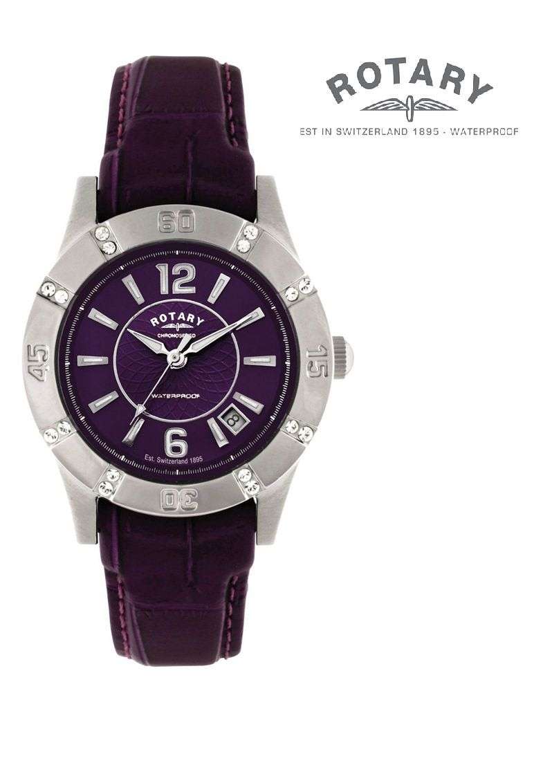 Rotary Ladies Classic Stainless Steel  Stunning Design Leather Watch.