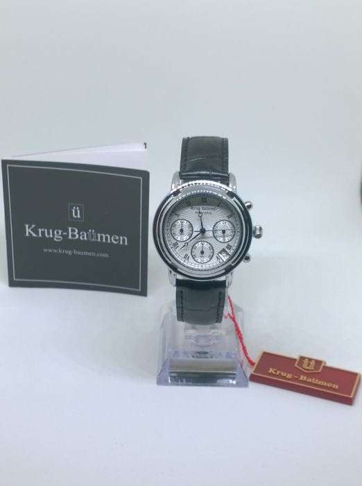 Brand new!!! Krug Baumen Ladies Principle Classic Black Leather Strap Steel Watch £490
