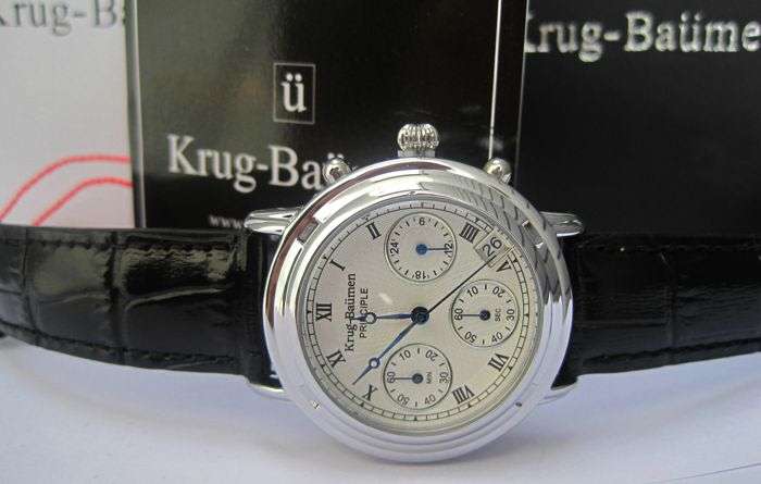 Brand new!!! Krug Baumen Ladies Principle Classic Black Leather Strap Steel Watch £490