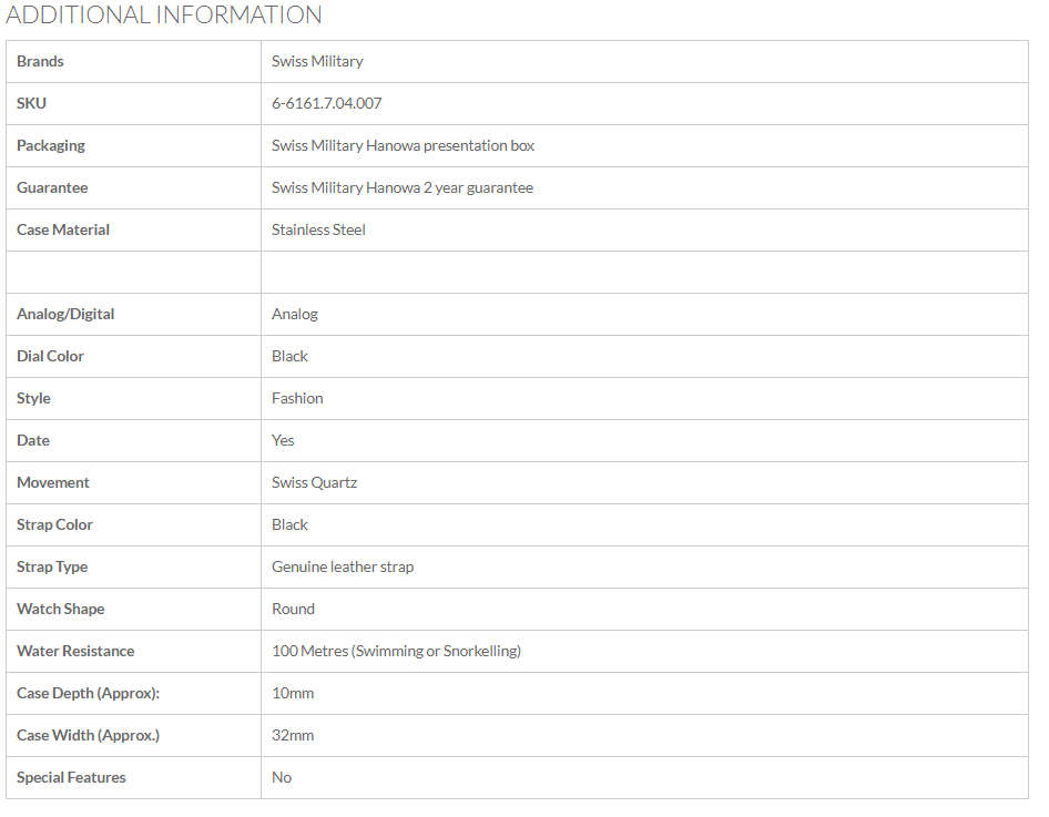 Swiss Military Hanowa Flagship Chronograph Watch with White Dial  and  Leather Strap