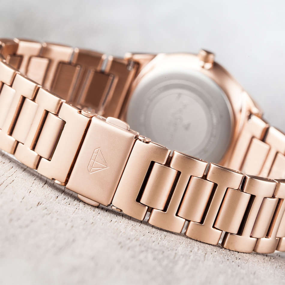 YVES CAMANI Louanne Ladies Watch Stainless Steel Rose Gold Date Display watch