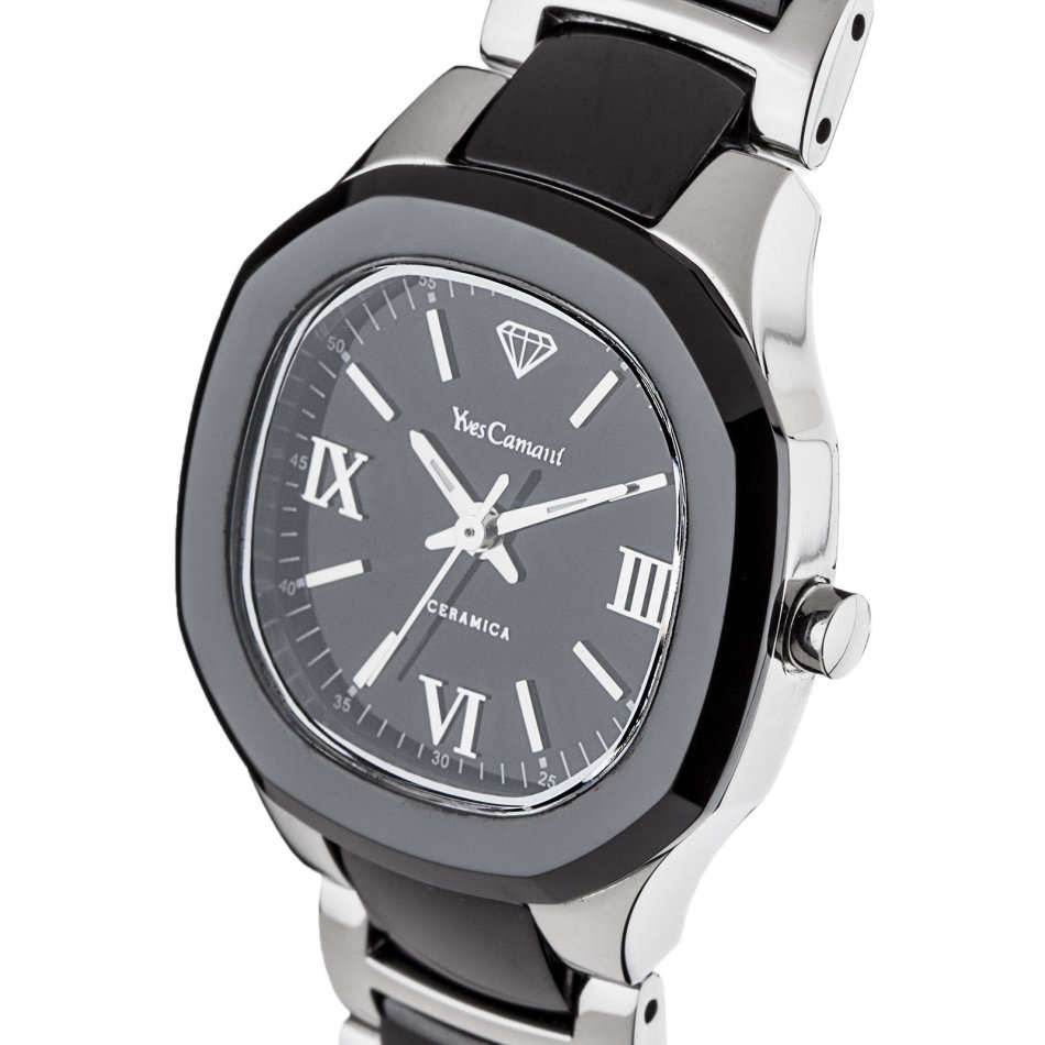 YVES CAMANI MEIJE Ladies Watch Ceramic Stainless Steel Black Sapphire Glass watch