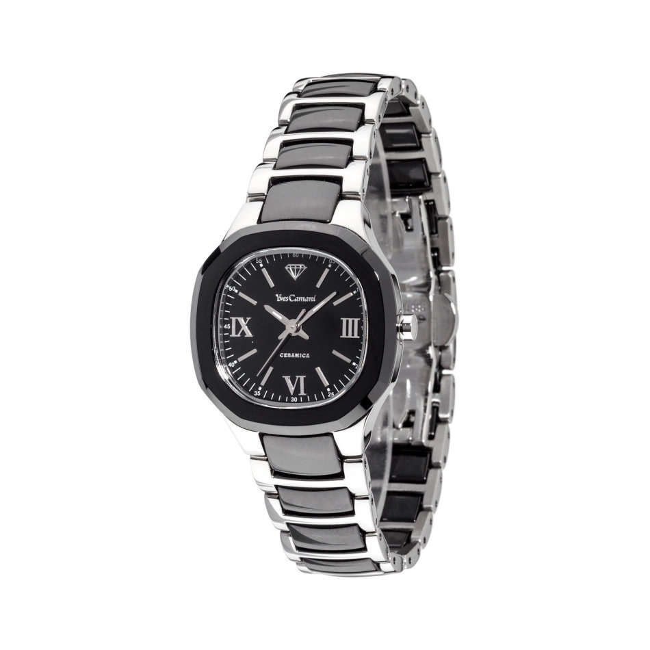 YVES CAMANI MEIJE Ladies Watch Ceramic Stainless Steel Black Sapphire Glass watch