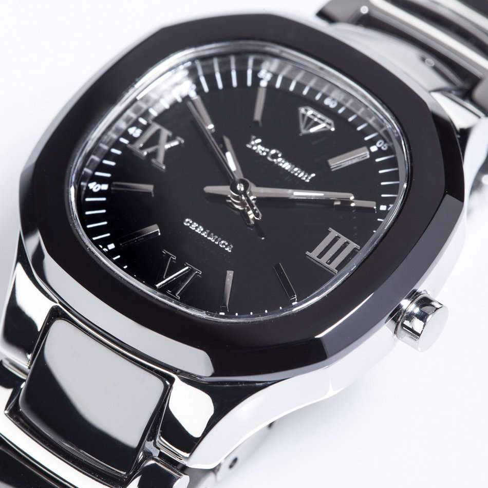 YVES CAMANI MEIJE Ladies Watch Ceramic Stainless Steel Black Sapphire Glass watch