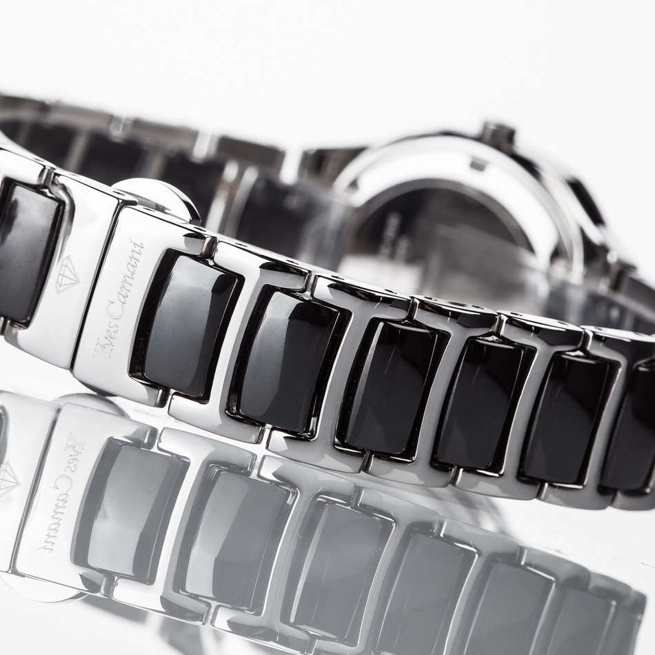 YVES CAMANI MEIJE Ladies Watch Ceramic Stainless Steel Black Sapphire Glass watch